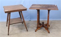 Two Circa. 1900 Lamp Tables