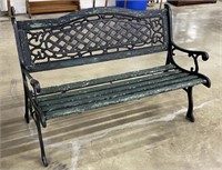 Cast Iron and Wood Garden Bench