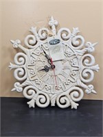 CAST IRON GARDEN CLOCK - WORKING-13" DIAMETER