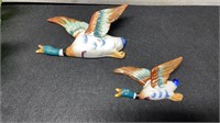 Pair 1950's Flying Ducks Made In Japan 8" & 5"