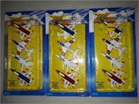Lot of 3 Die Cast Fighter Jet Packs of 4
