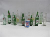 Assorted Glass Bottles W/RC Cola Can