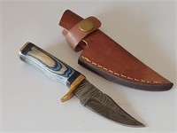 Damascus Knife With Sheath