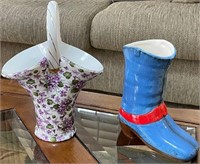 Z - FORMALITIES VIOLET BASKET & COWBOY BOOT (A58)