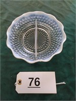 Hobnail Opalescent Divided Dish