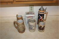 One Lot of Collectible Beer Steins