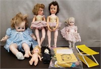 Lot of Vintage Dolls. Horsman, Alexander, Mattel
