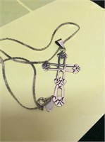Silver Cross Pendant and Chain