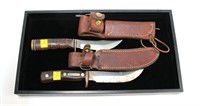 2- Vintage knives with sheaths: Schrade Walden
