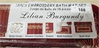 18pc Embroidery Bath Mat Set
