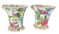 (2) Copeland Spode Woodpecker pcs. Each is