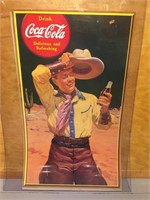 Coca Cola Lithogram Paper Poster 23"X38"