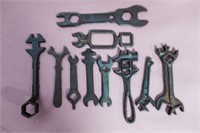 Wagon Wheel and Early 20th C Wrenches (10)