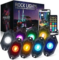 Xprite RGBW LED Rock Lights Kit w/Bluetooth &