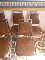 Vintage Chrome Stacking Chair Lot