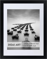 12x16/17x23 Black Frame with/without Mat-1Pack