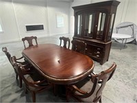 Table & (6) Chairs with Cherry Buffet