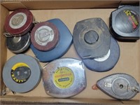 Assorted Measure Tapes & Chalk Line