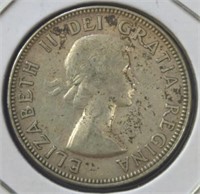 Silver 1953 Canadian quarter