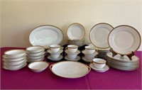 Limoges France White Gold China - 60 Pieces