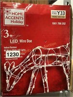Home Accent Holiday 3’ LED Wire Doe