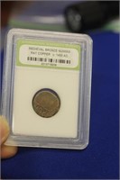 A Slabbed Medievel Bronze Nummis Coin