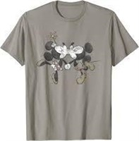 2X MICKEY GRAY T SHIRT MINNIE & MICKEY KISSING