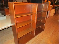 Solid Wood Double Wide Book Shelf - Adjustable