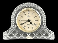 Elgin Bohemia Lead Crystal Desk Mantle Clock