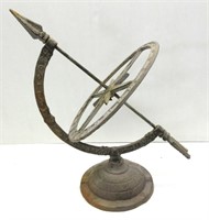 Antique Metal Sundial 13"T