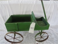 Small Wooden Wagon With Steel Wheels