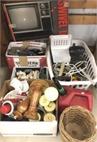 Tv Swivel, Candle Holders, Baskets And Assorted