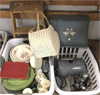 Breadbox, Utensils, Step Ladder, Plates, Basket,