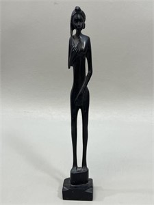 Female figure ebony African tribal carving