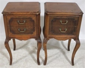 Pair French bedside stands