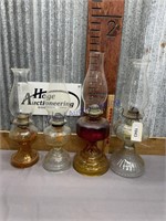 4 KEROSENE LAMPS