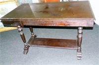 Antique Maddox Library Table w/Drawer