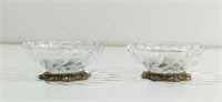 Vintage Mementos Glass Nut Bowls