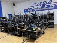 School Surplus Gym - Rows of Student Desk