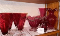 Cranberry Glass, Centerpiece Bowl, Vases, etc.