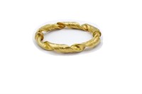 Vintage 18ct yellow gold twist bangle