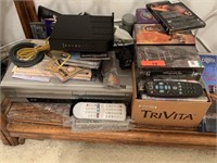 CONTENTS OF BOTTOM LOT OF MEDIA / DVD/VHS PLAYER