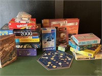 Assorted games and puzzles, microscope