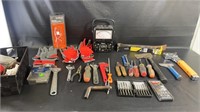 Drill bits, craftsman screwdriver, Stanley wonder