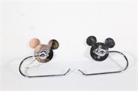 2- Mickey Mouse Disney Metal Toilet Paper Holder