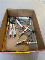 Box of openers and screwdrivers