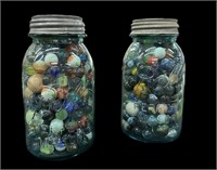 Ball Mason Quart Jar of Marbles