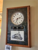 Clock - railroad art by Scotty 14" x 21"