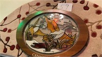 Canada at its Best Oval Stain Glass sign 23” long