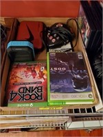 TRAY OF ASSORTED ELECTRONICS, GAMES,